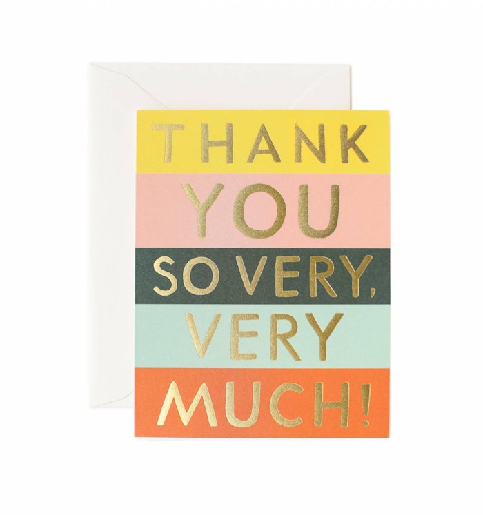 Thank you so very much, note cards